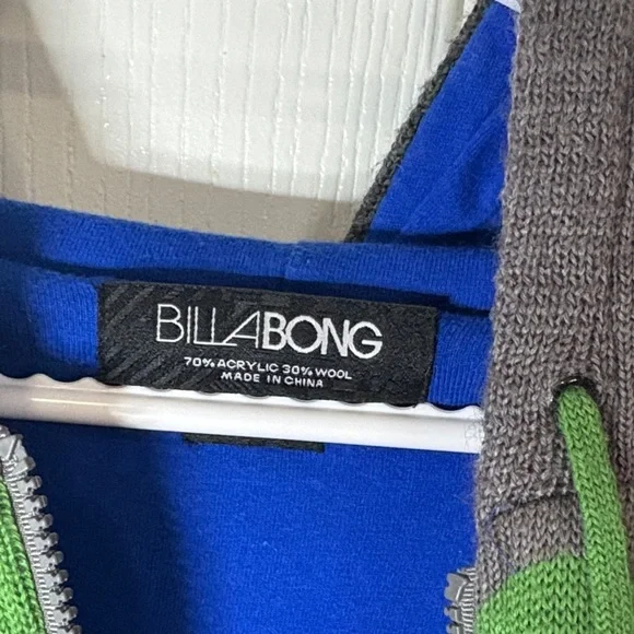 Billabong Men's Colorful Striped Zip-Up Sweater - Picture 2 of 10